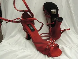 3.38" Afton -- Flare Heel Latin Sandal