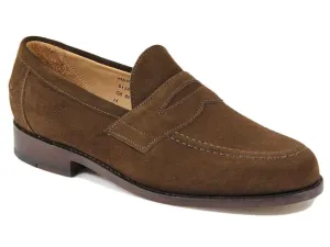 ALDWYCH Mens Polo Brown Suede Penny Loafer by Sanders