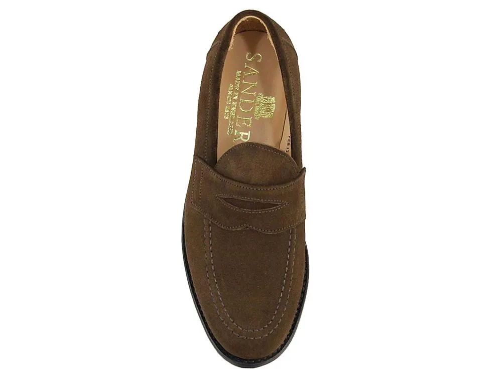 ALDWYCH Mens Polo Brown Suede Penny Loafer by Sanders