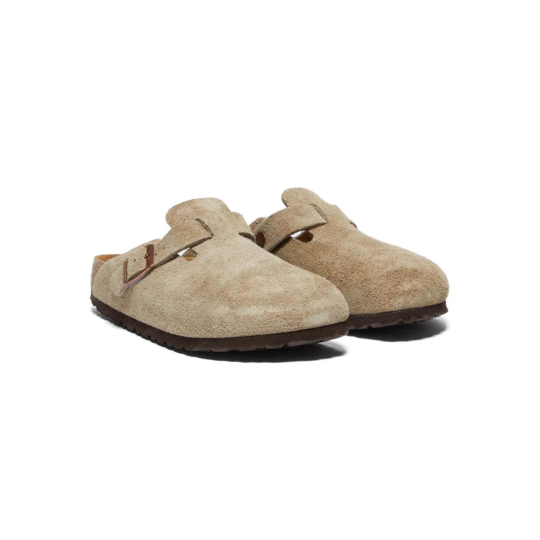 Birkenstock Boston Soft Footbed (Taupe Suede)