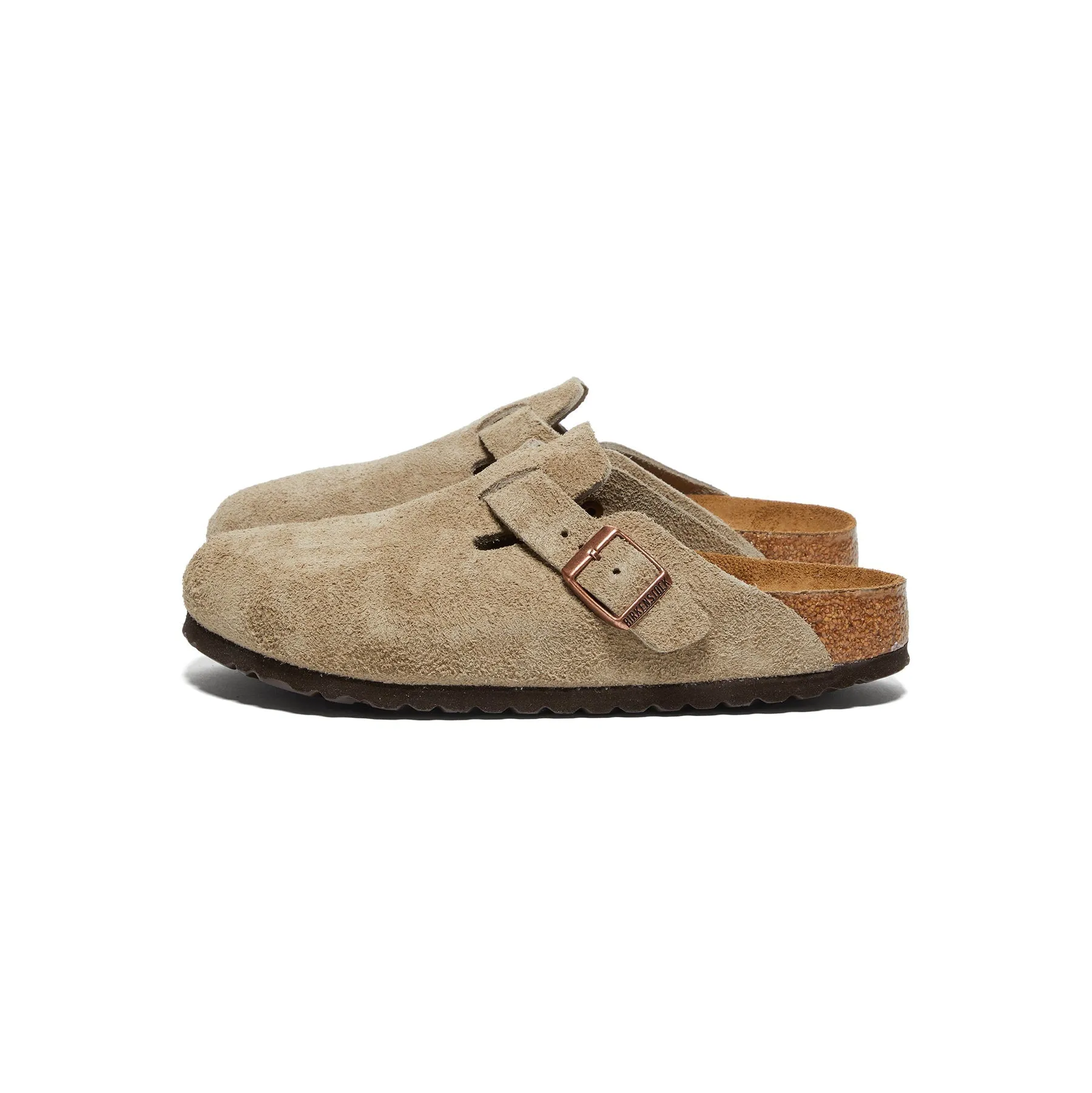 Birkenstock Boston Soft Footbed (Taupe Suede)