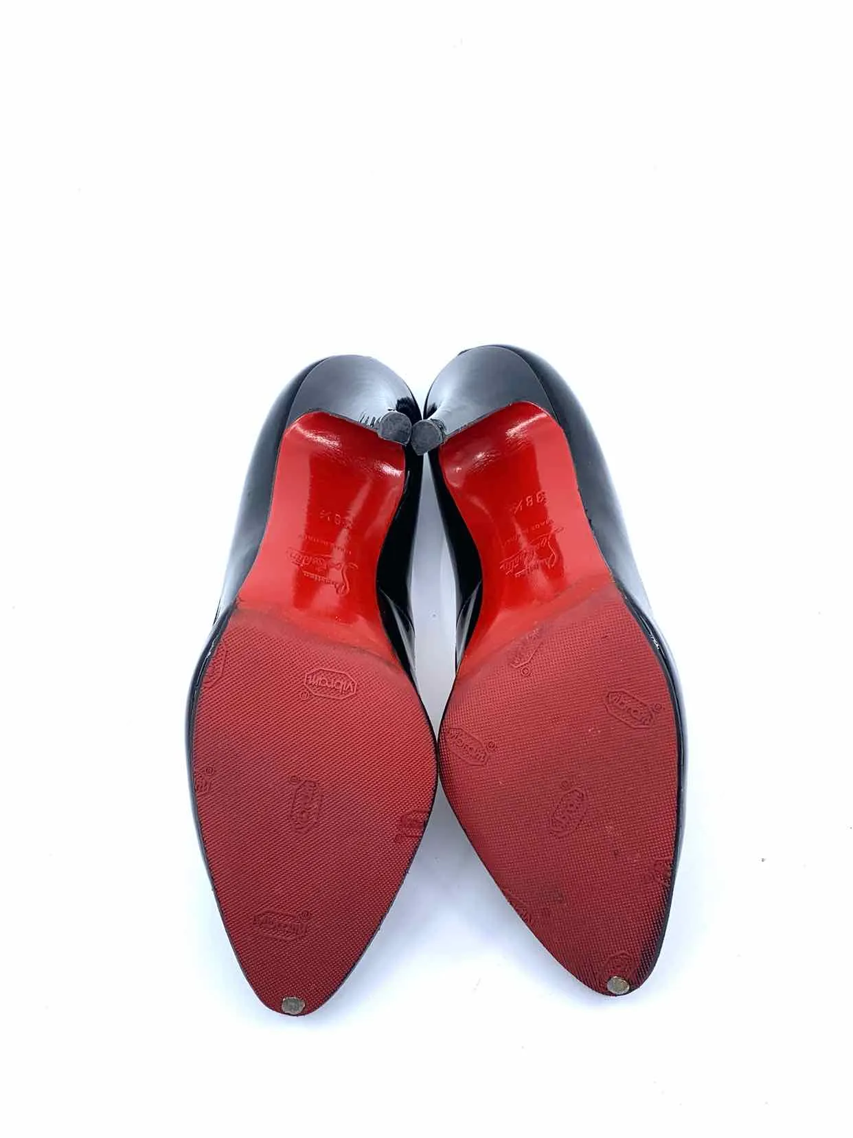 CHRISTIAN LOUBOUTIN Black Patent Leather Pumps | 8.5