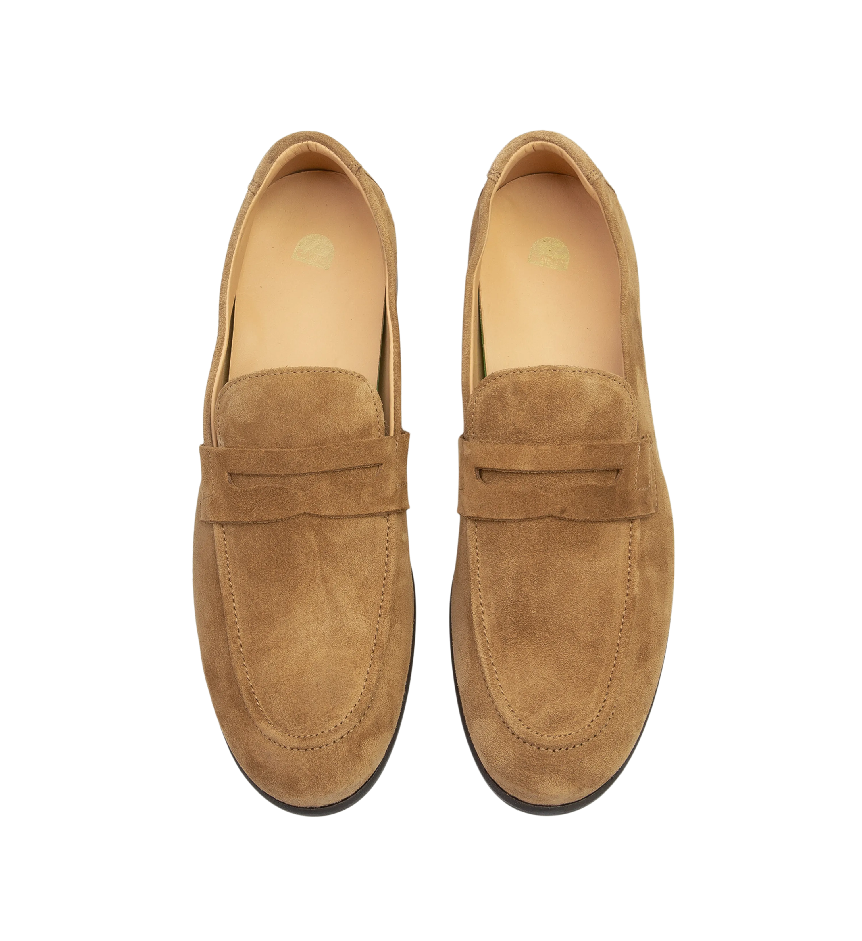 Electrum Sand Suede Loafers
