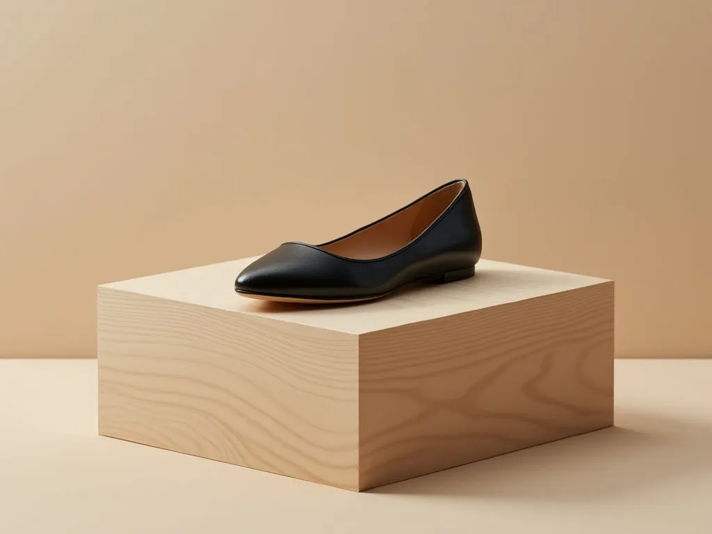 ELENA • Custom Fitted Bespoke Ballet Flats • BLACK