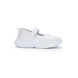 FROZEN X BATA Girls White Mary-Jane School Shoe 351X087