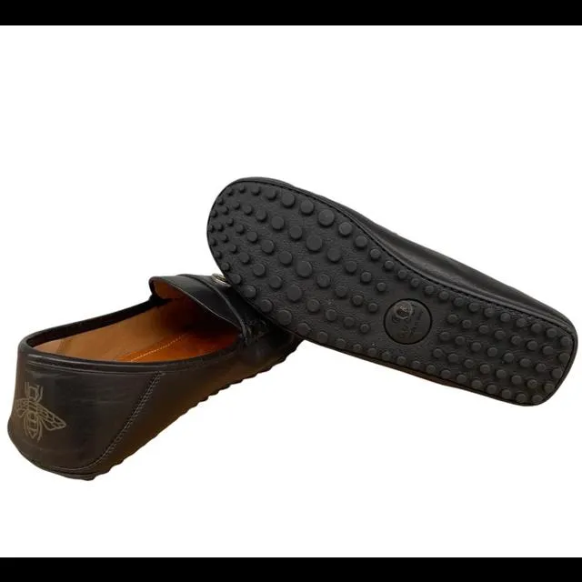 Gucci Interlocking G Leather Moccasins Loafers UK 8