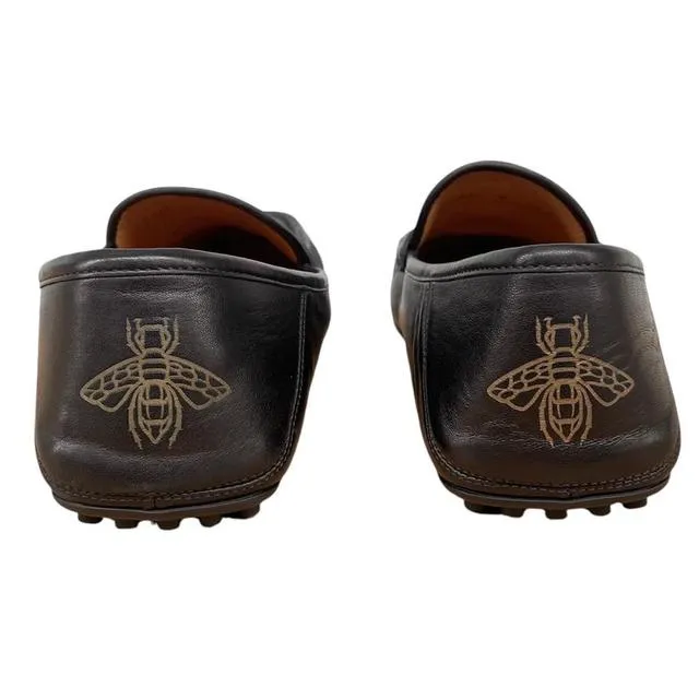 Gucci Interlocking G Leather Moccasins Loafers UK 8