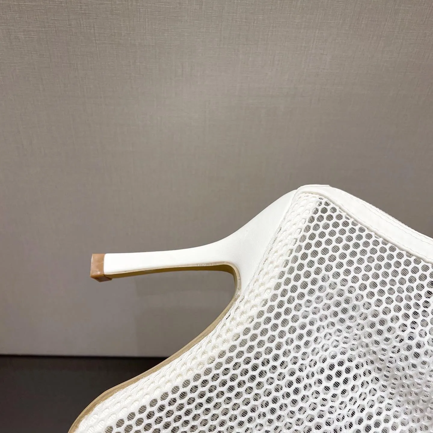 Hollow Mesh Zipper Stilettos