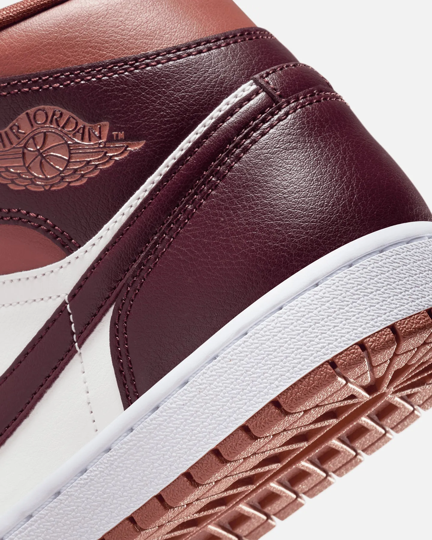 Jordan Women's Air Jordan 1 Mid Dusty Peach/Sail/White/Night Maroon