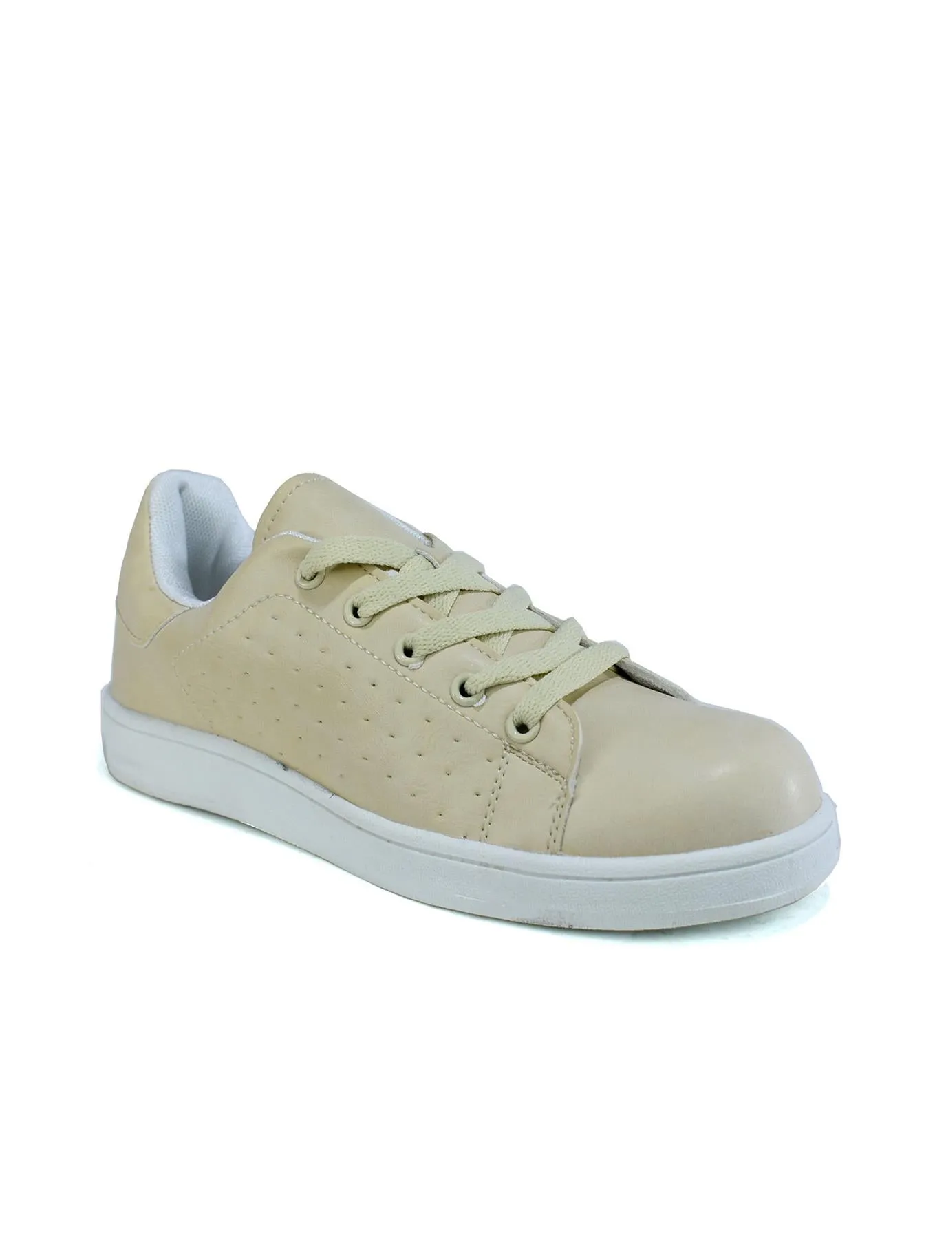 Lace Up Fashion Slip on Shoes Butter Milk