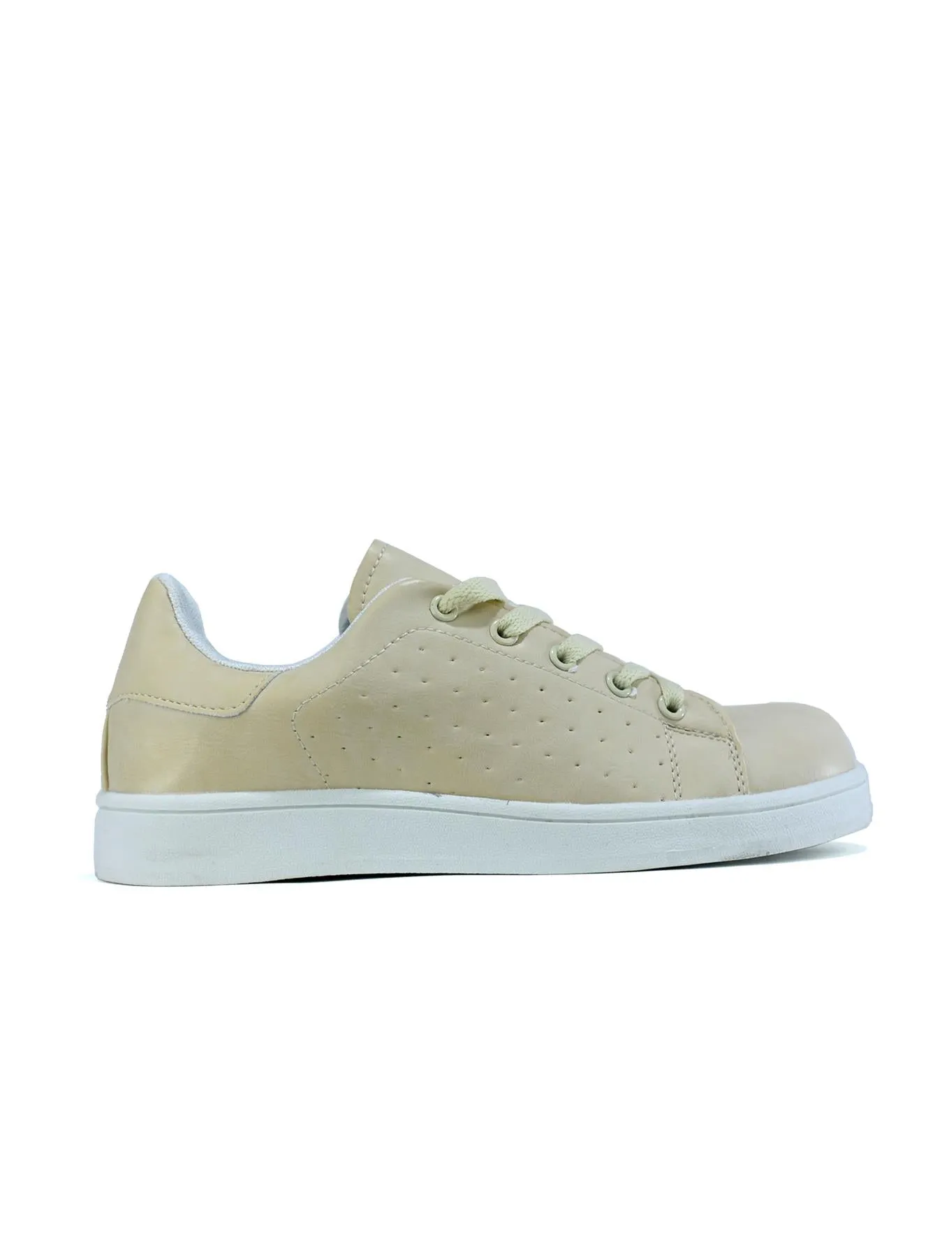 Lace Up Fashion Slip on Shoes Butter Milk