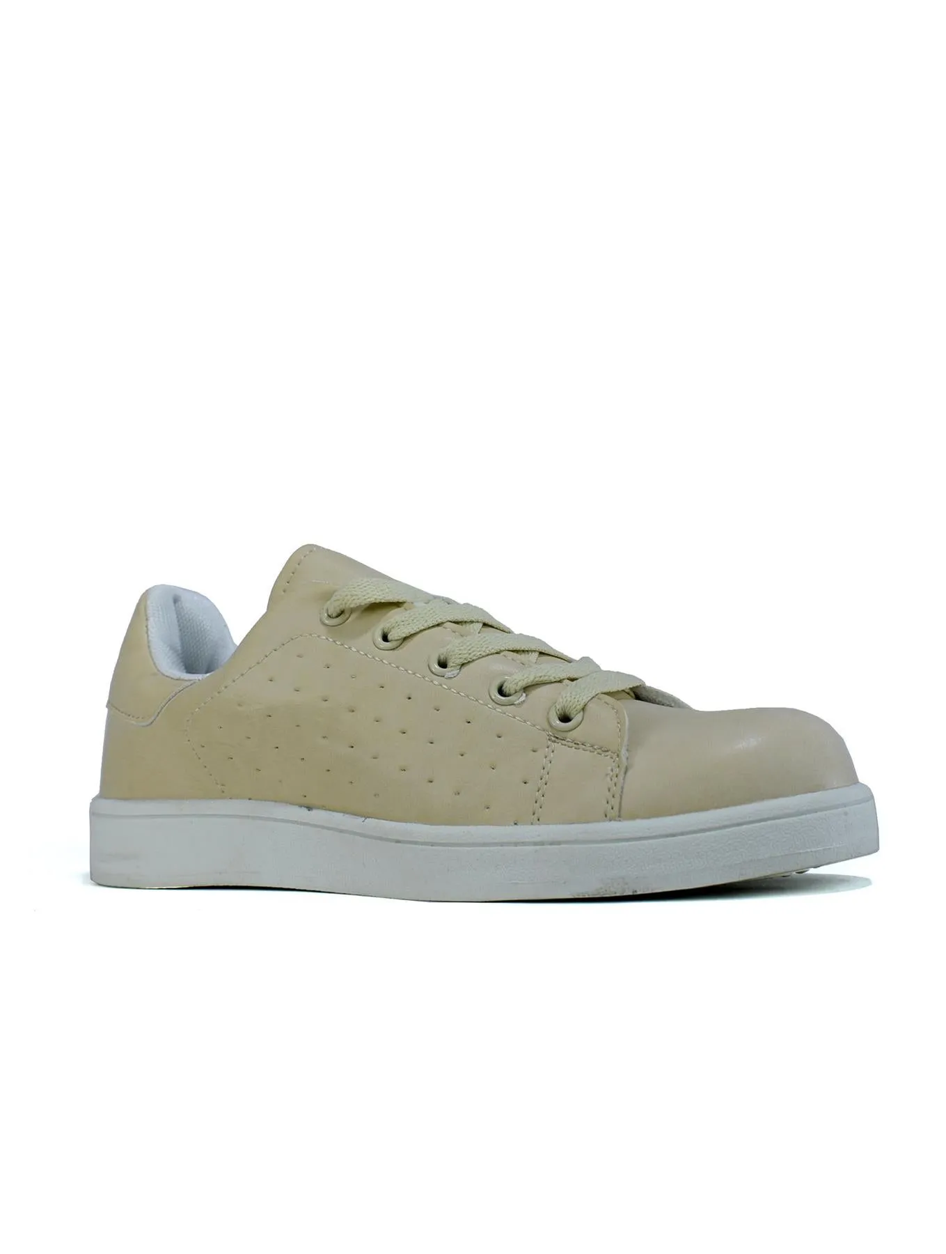Lace Up Fashion Slip on Shoes Butter Milk