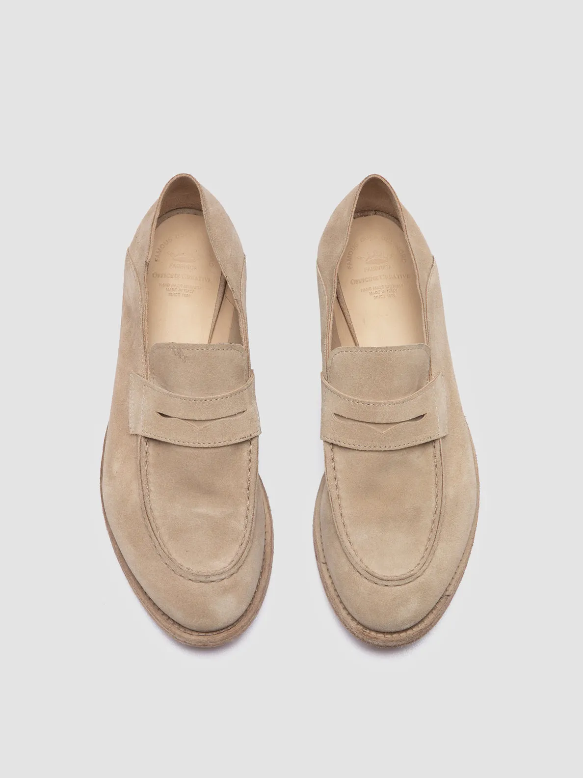 LEXIKON 516 - Beige Suede Loafers