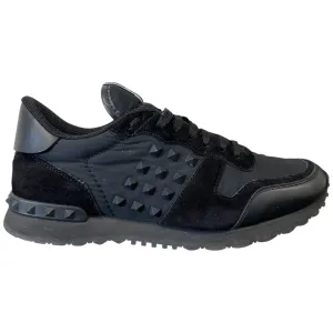 Men's Rockstud Low Trainers Black Size EU 40 / UK 6