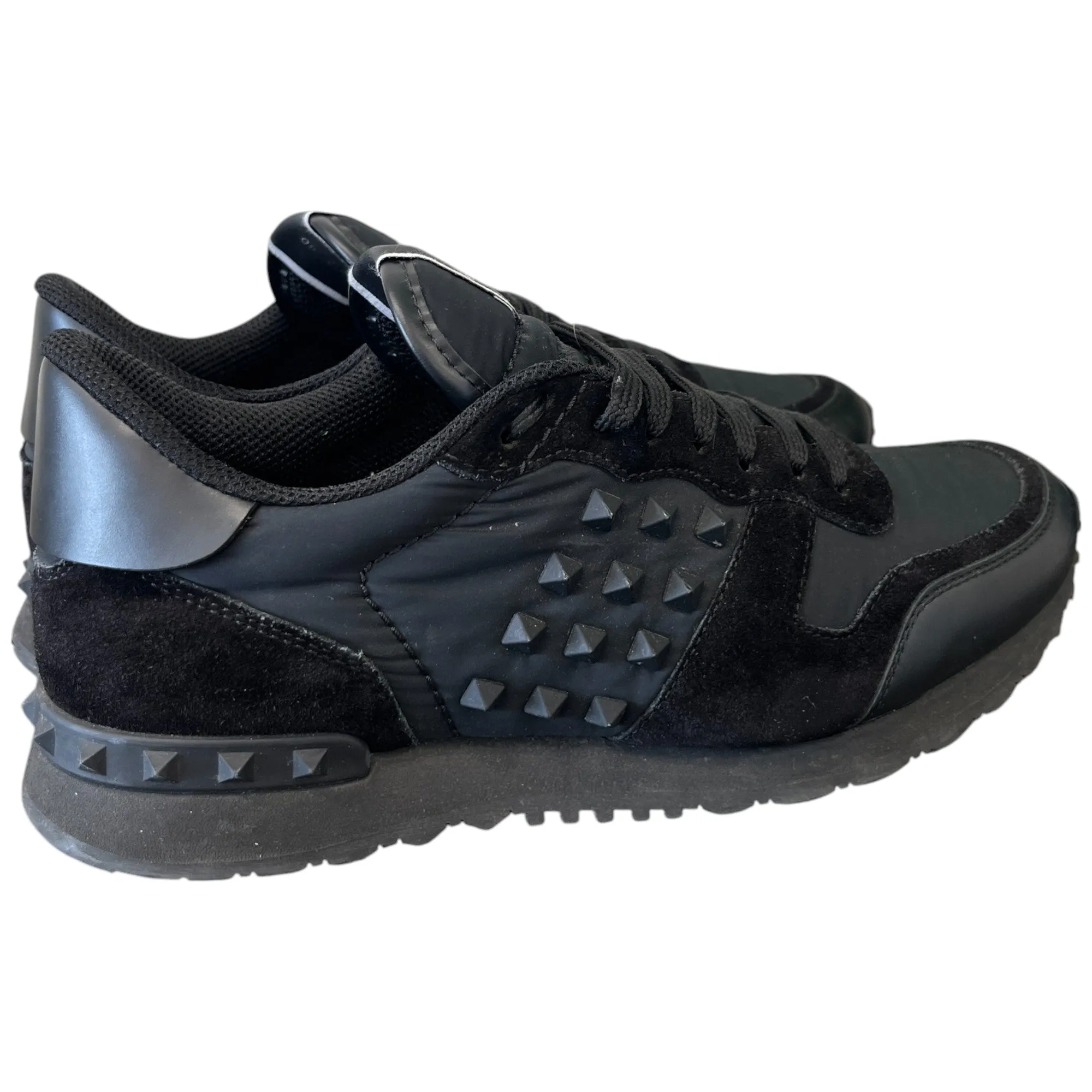 Men's Rockstud Low Trainers Black Size EU 40 / UK 6