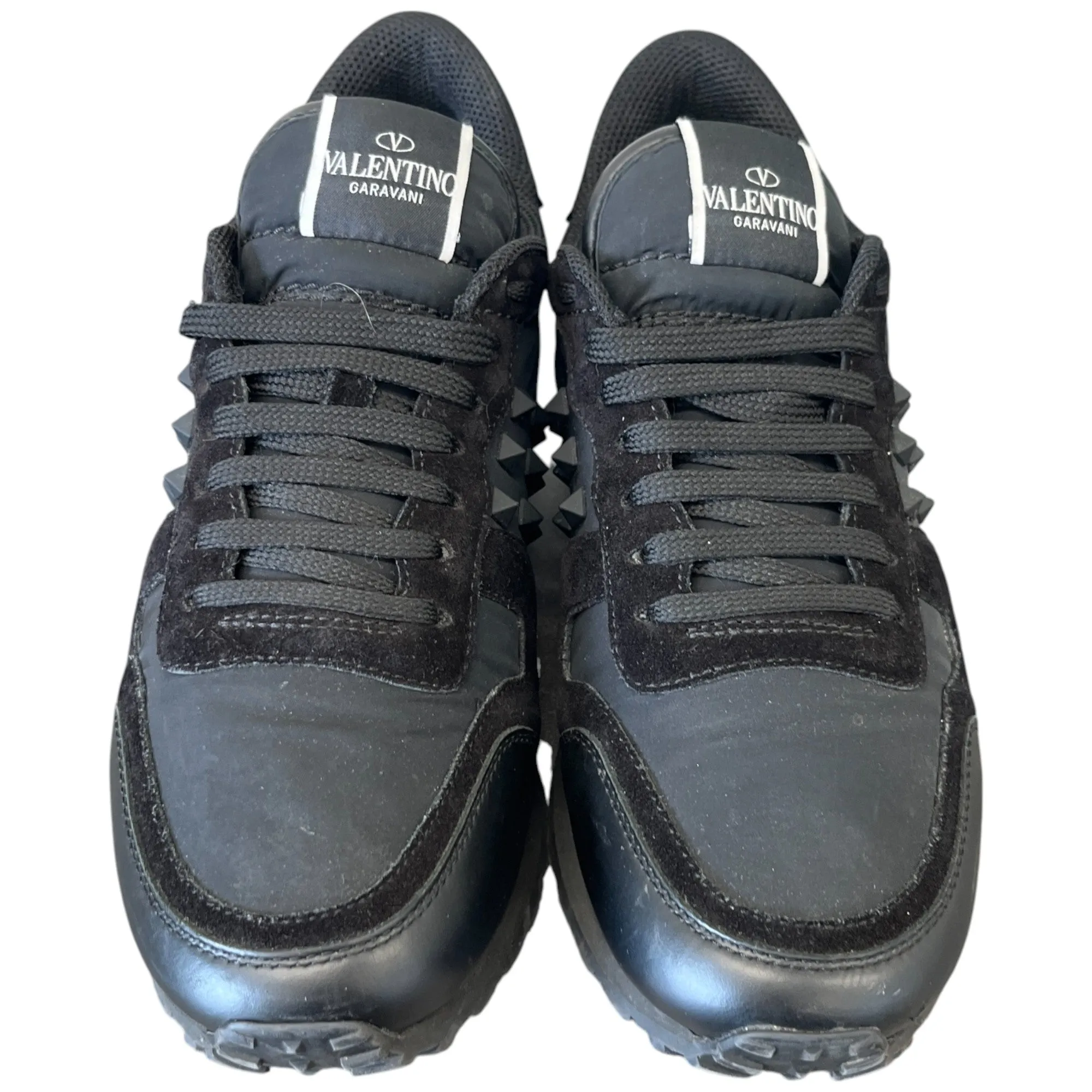 Men's Rockstud Low Trainers Black Size EU 40 / UK 6