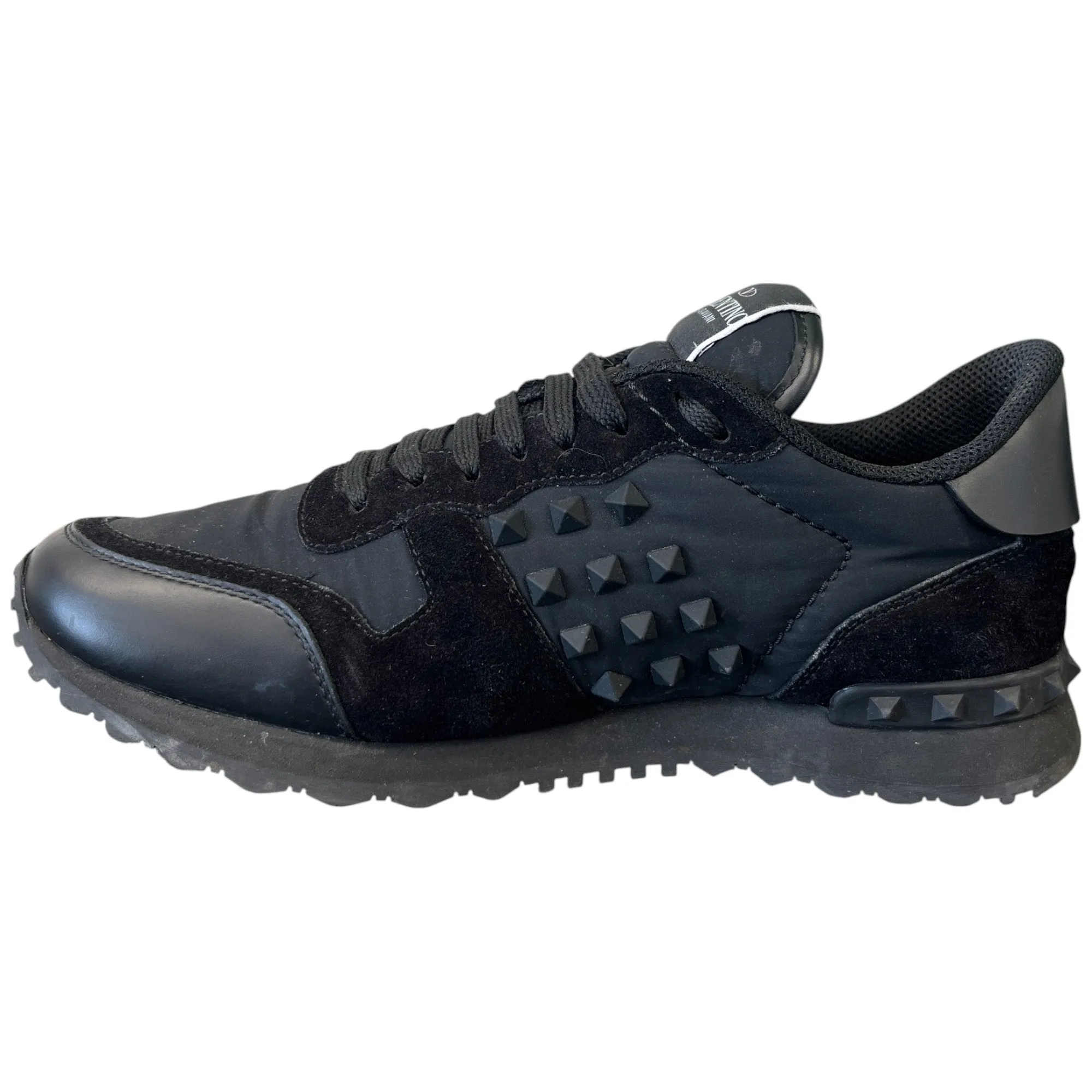 Men's Rockstud Low Trainers Black Size EU 40 / UK 6