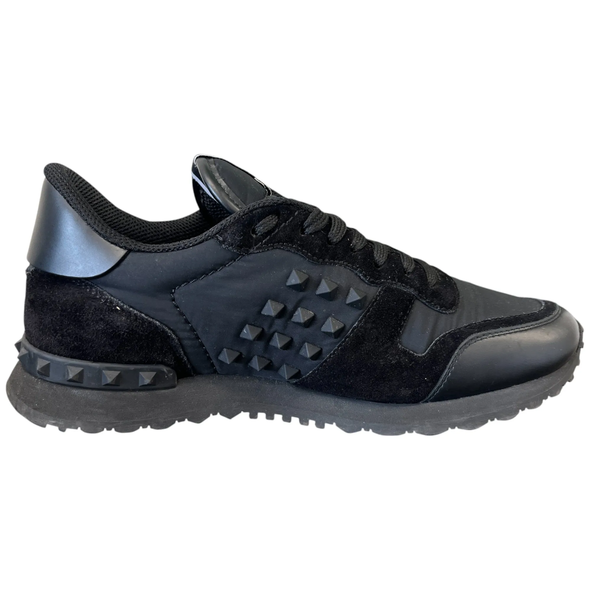 Men's Rockstud Low Trainers Black Size EU 40 / UK 6