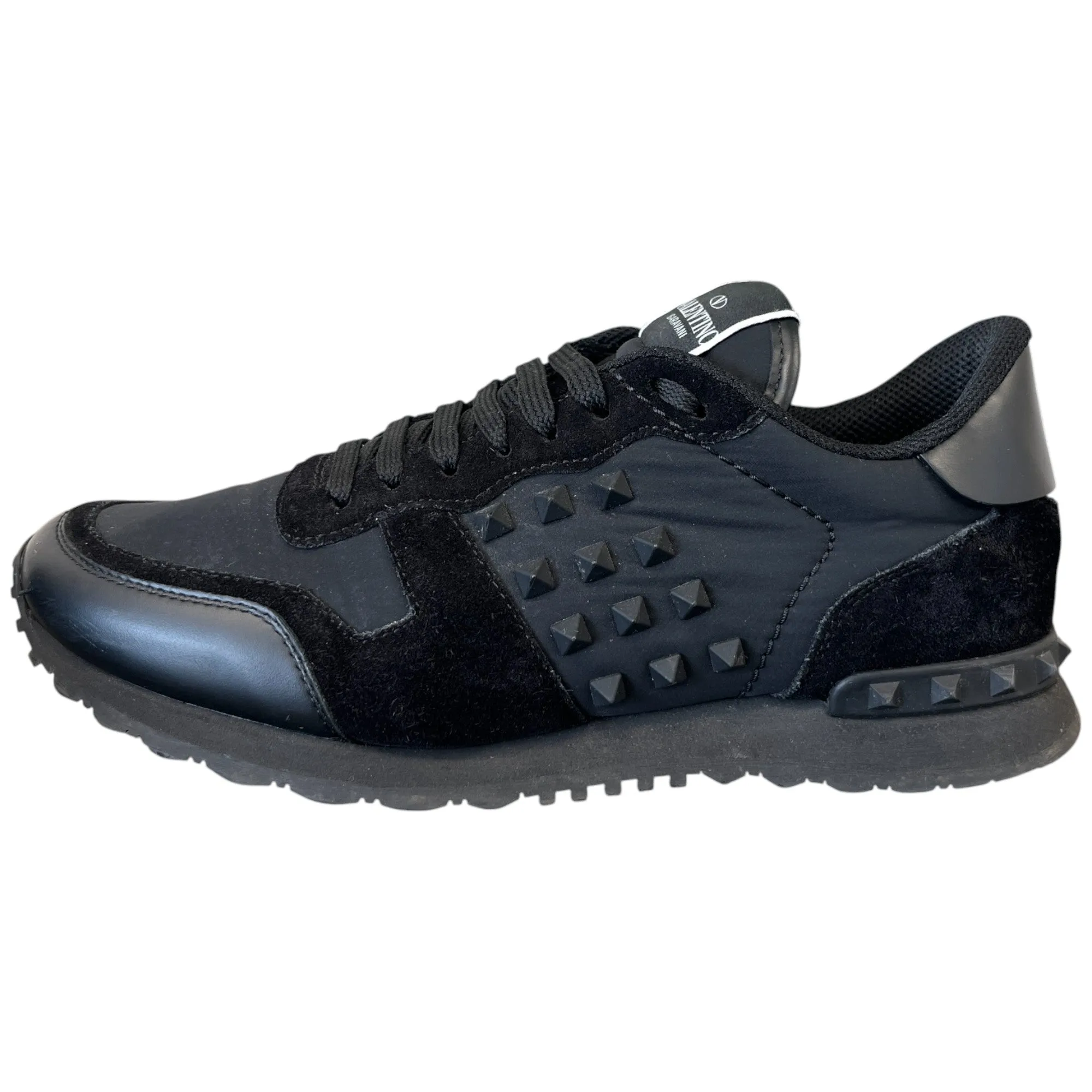 Men's Rockstud Low Trainers Black Size EU 40 / UK 6