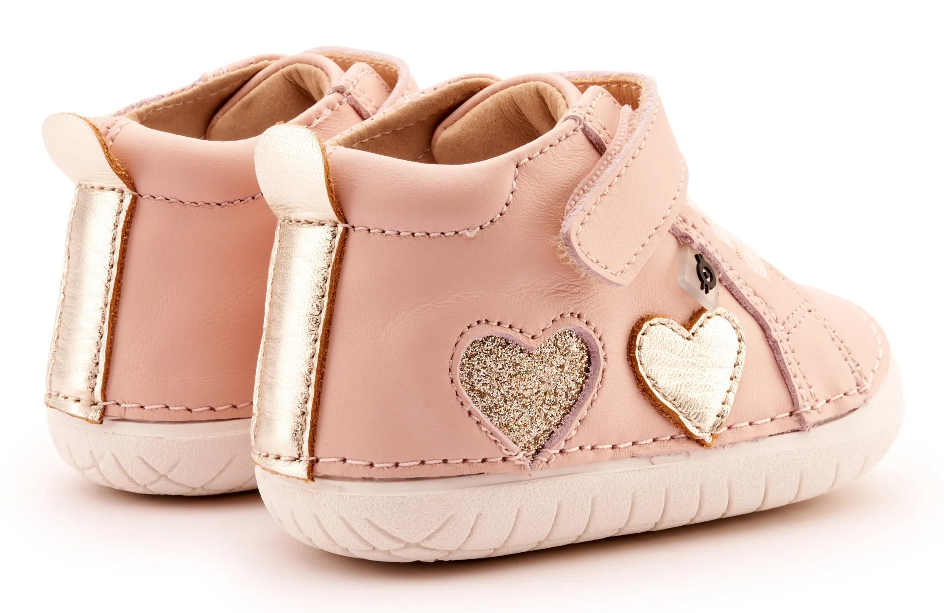 Old Soles Girl's 4097 Harper Pave Casual Shoes - Powder Pink / Gold / Glam Gold