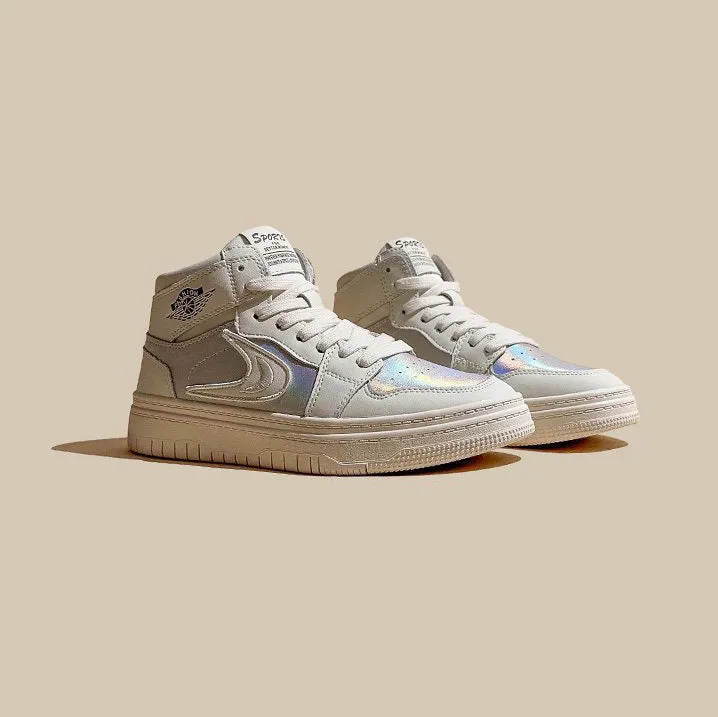 Panda Leather Hip-Hop All-Match High-Top Women's Shoes