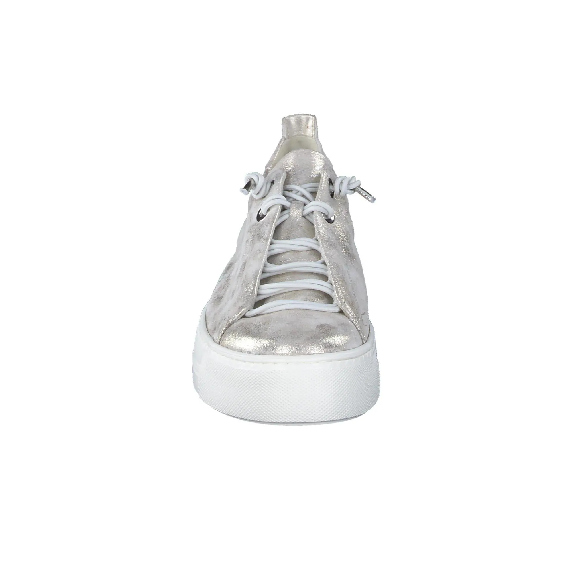 PAUL GREEN Gold Metallic Leather Trainer 5017