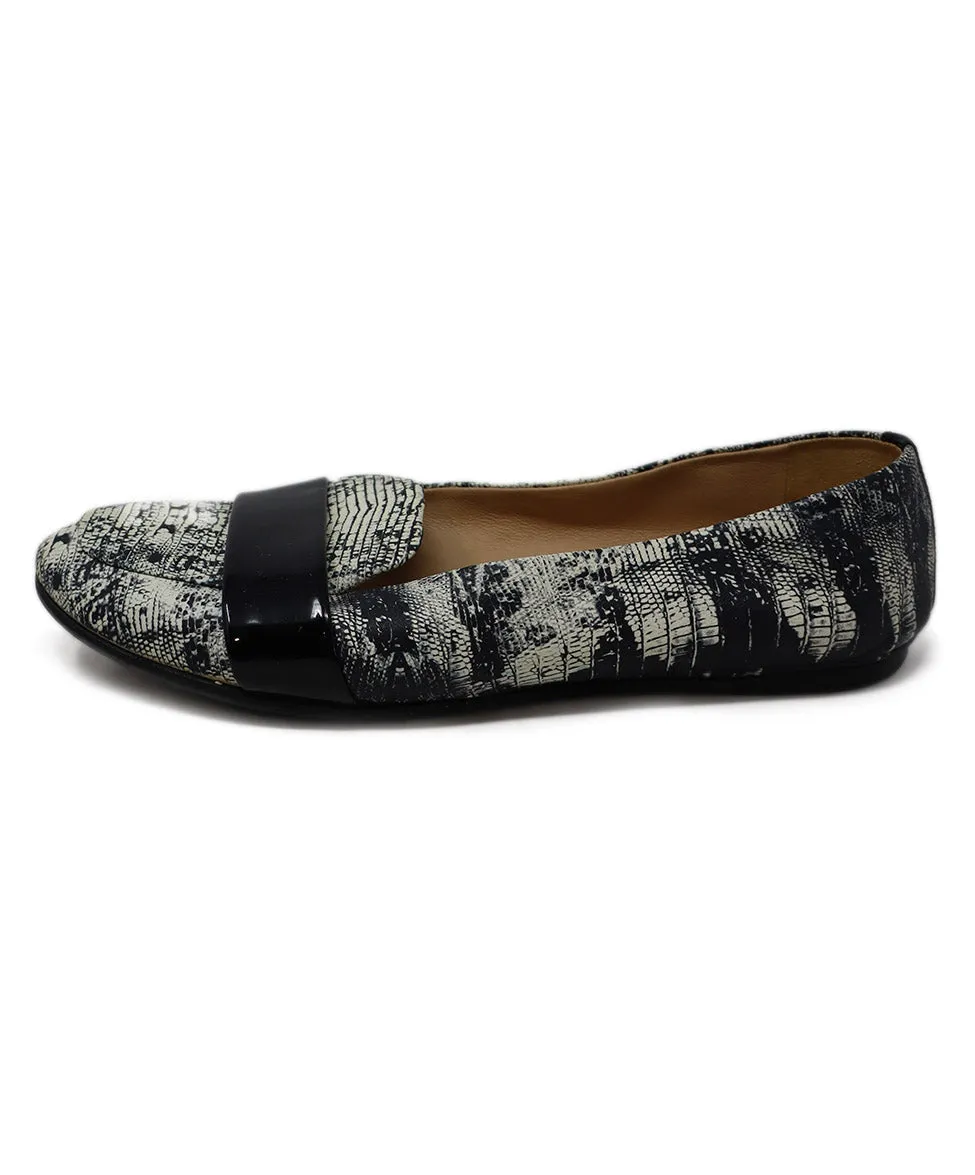 Reed Krakoff B&W Animal Print Leather Flats sz 7