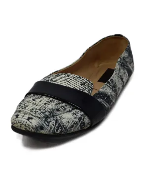 Reed Krakoff B&W Animal Print Leather Flats sz 7