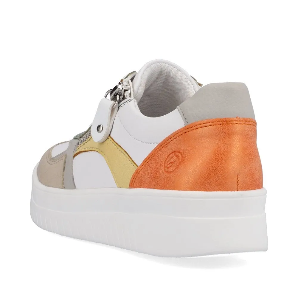 Remonte Trainers D0J01 Ladies Shoes White Combi