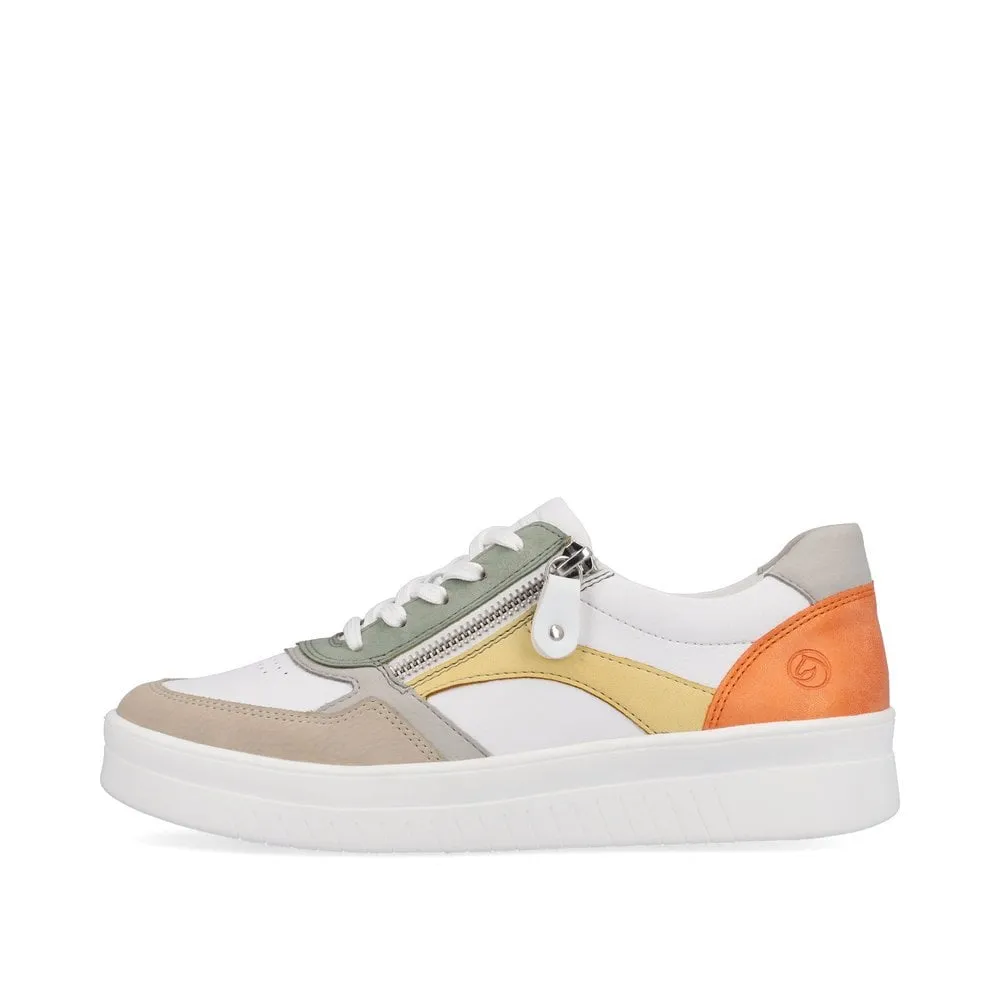 Remonte Trainers D0J01 Ladies Shoes White Combi