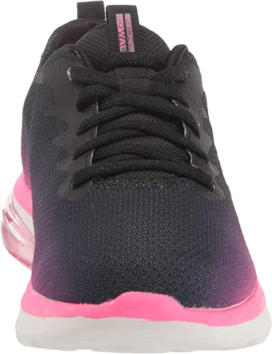 Skechers Go Walk Air 2.0 Quick Breeze Black/Hot Pink Pull On Low Top Sneakers