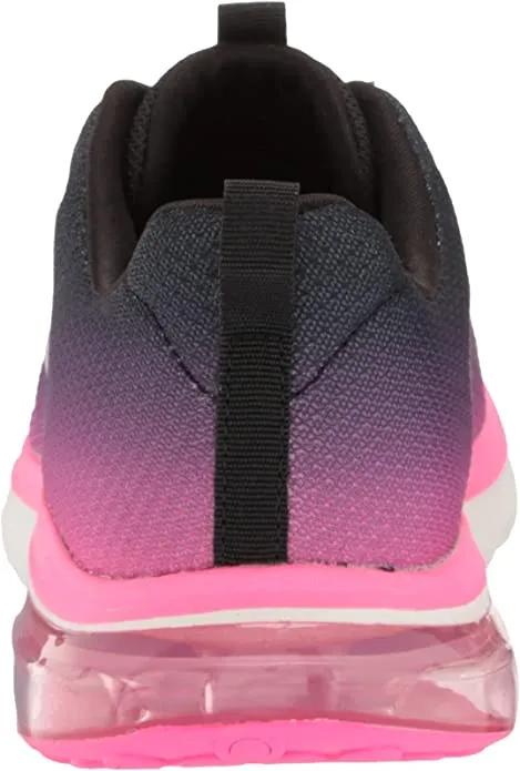 Skechers Go Walk Air 2.0 Quick Breeze Black/Hot Pink Pull On Low Top Sneakers
