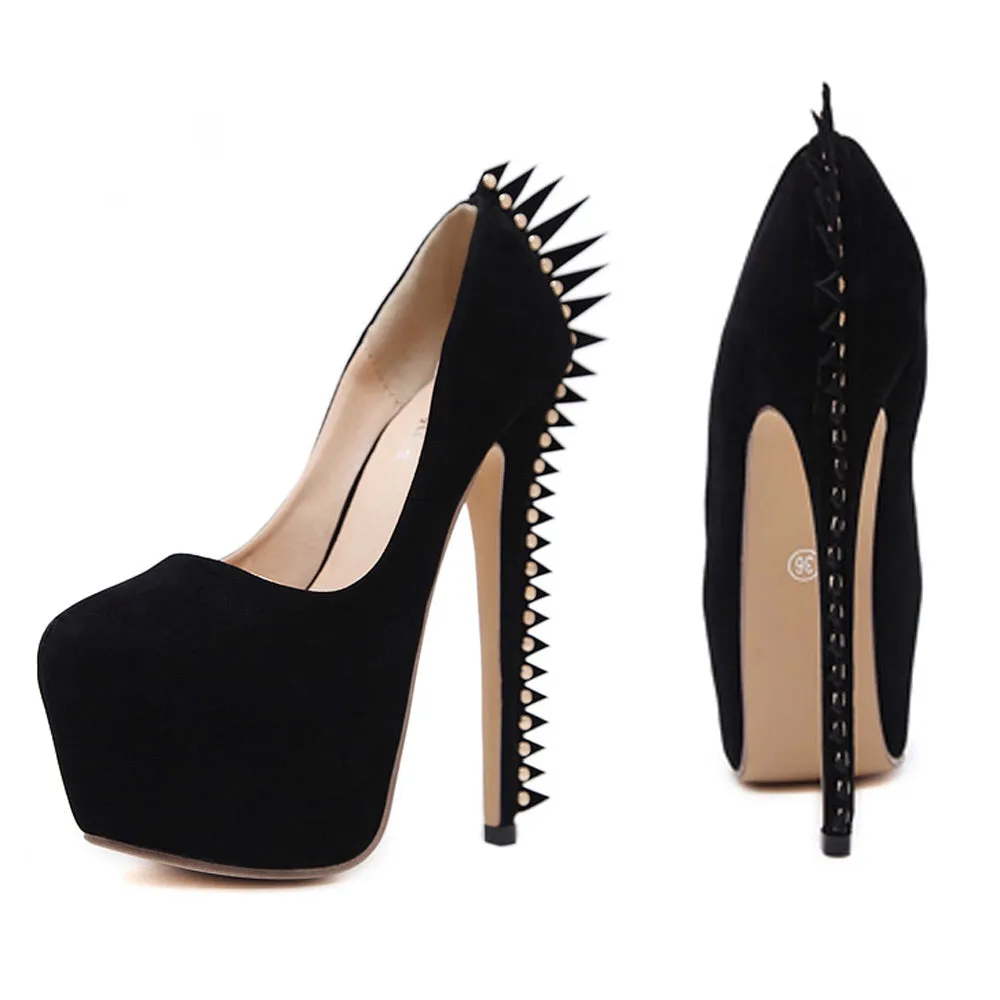 Vegan Thagomizer Dinosaur Platform Stilleto Heels